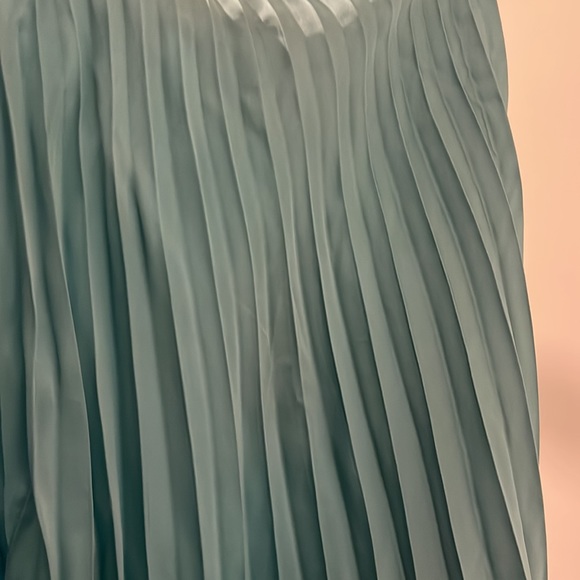 NWT midi satin pleated midi skirt - Picture 5 of 6